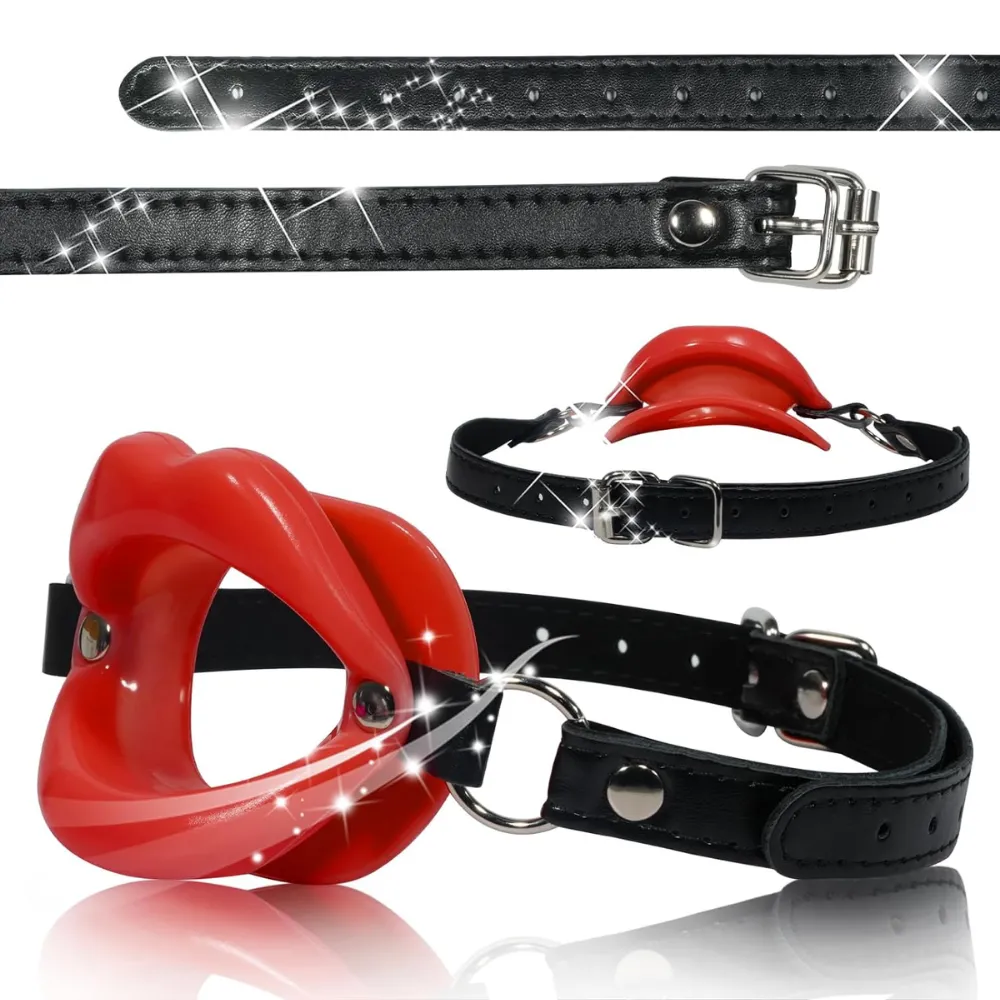 Deri Kemerli Kırmızı Yumuşak Silikon Dudak...