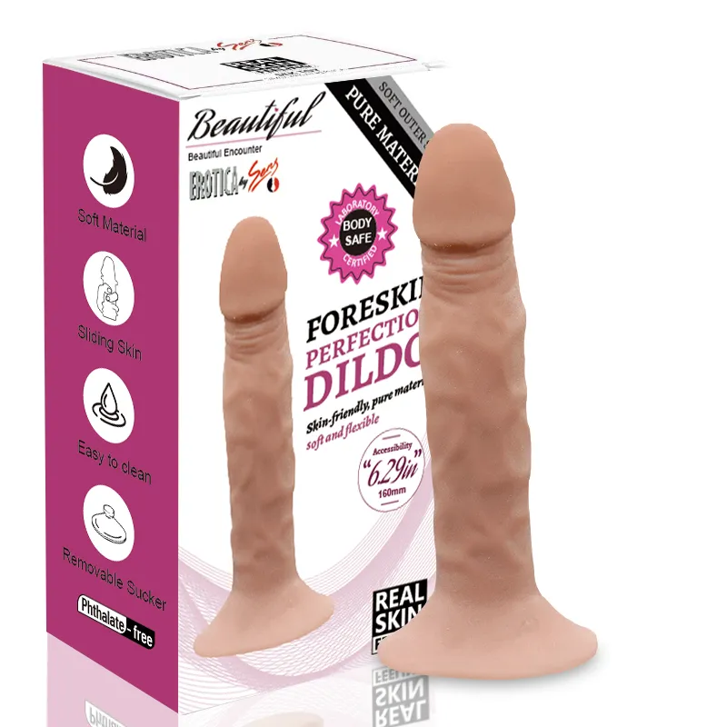 Foreskin Perfection Dildo 16 CM - Çift Kat...