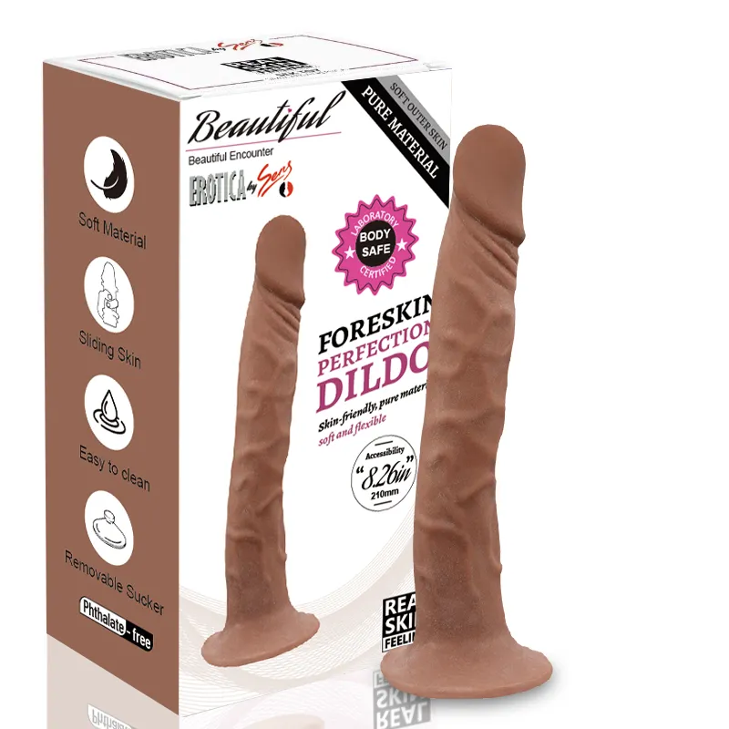 Foreskin Perfection Dildo 21 CM - Çift Kat...