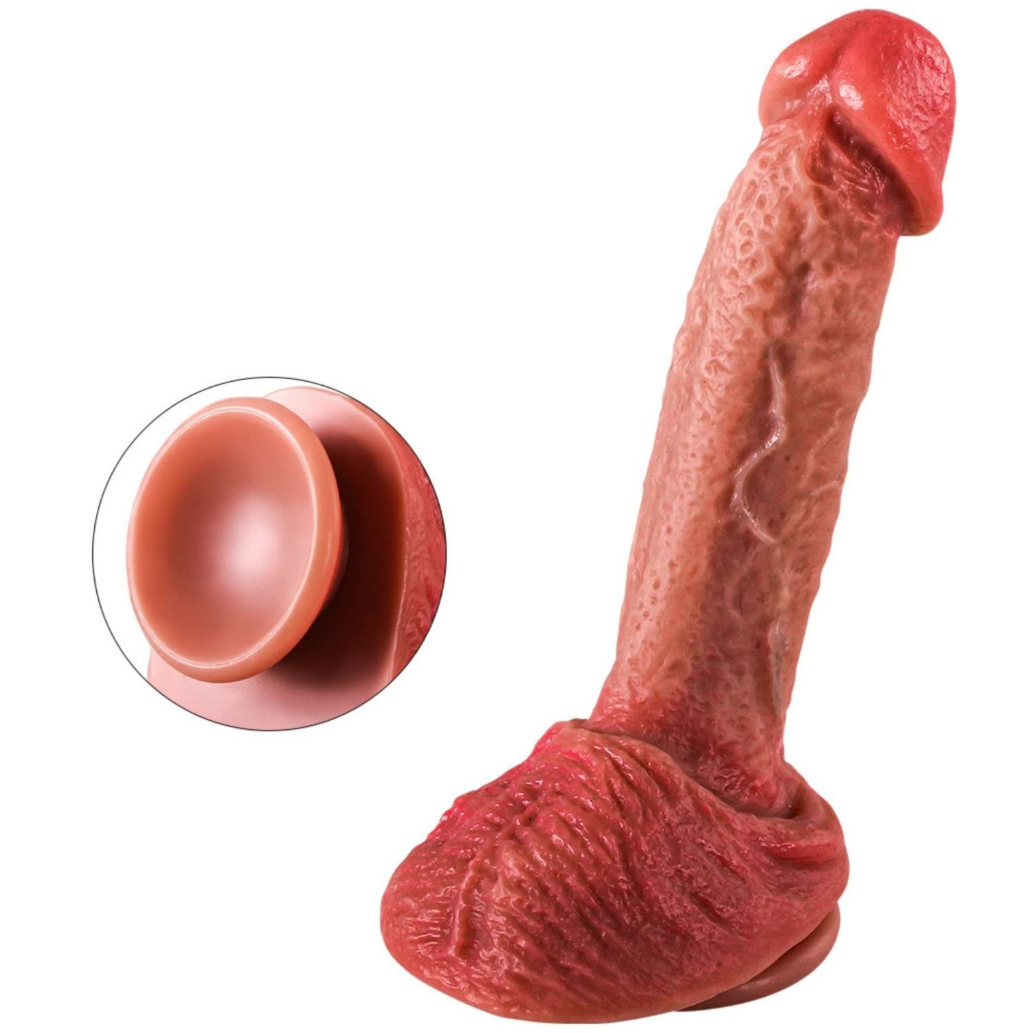 Luke - Ultra Yumuşak Dokulu Realistik Dildo Çift Katmanlı Silikon Gerçekçi Yapay Penis 20 CM