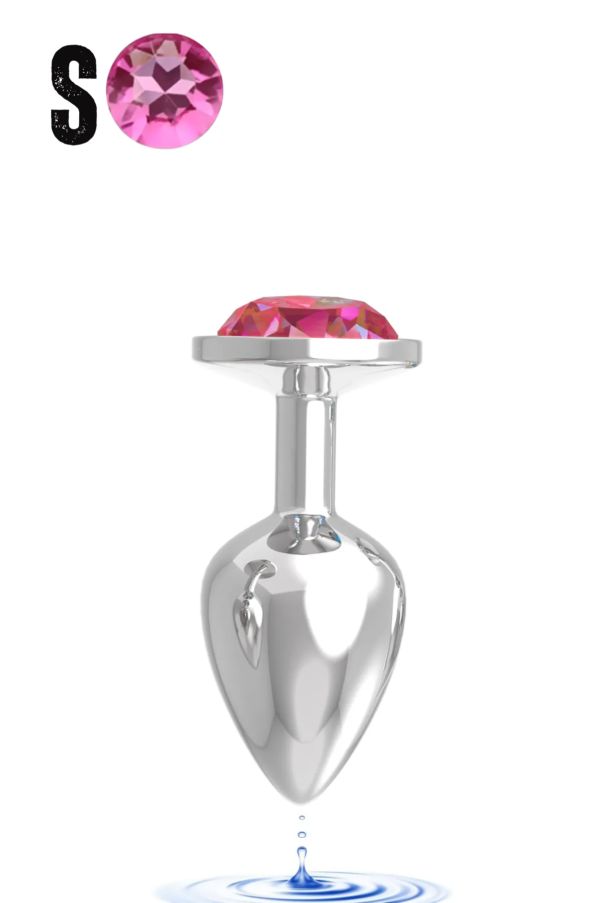 Paslanmaz Çelik Açık Pembe Yuvarlak Mücevh...