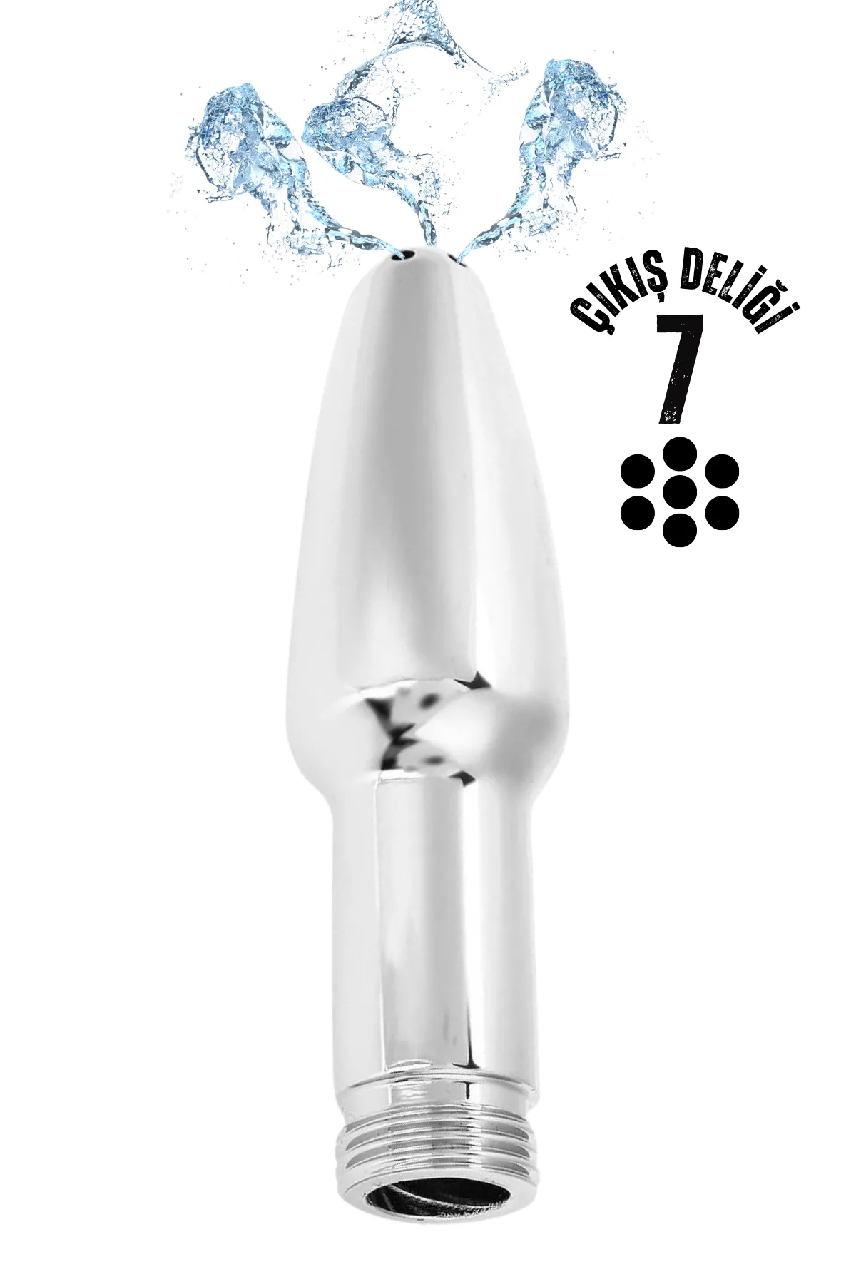 Paslanmaz Çelik Anal Butt Plug 7 Delikli A...