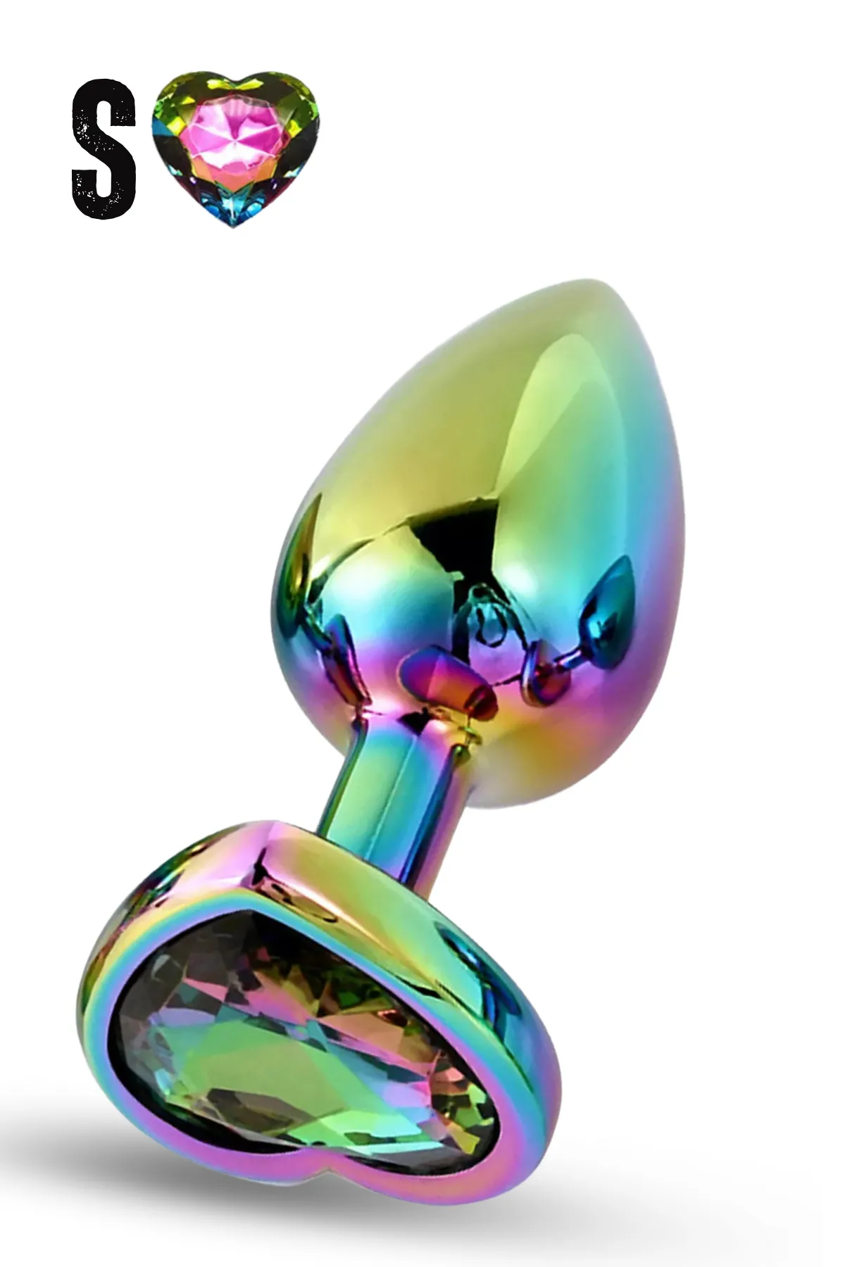 Paslanmaz Çelik Çok Renkli Kalpli Mücevher...