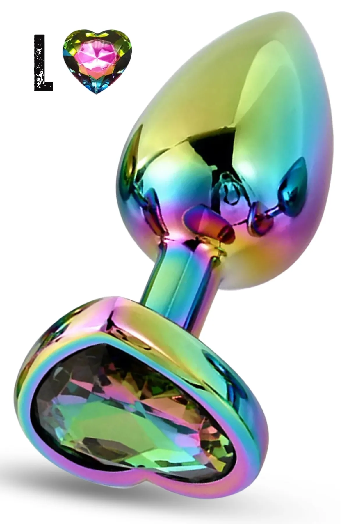 Paslanmaz Çelik Çok Renkli Kalpli Mücevher...