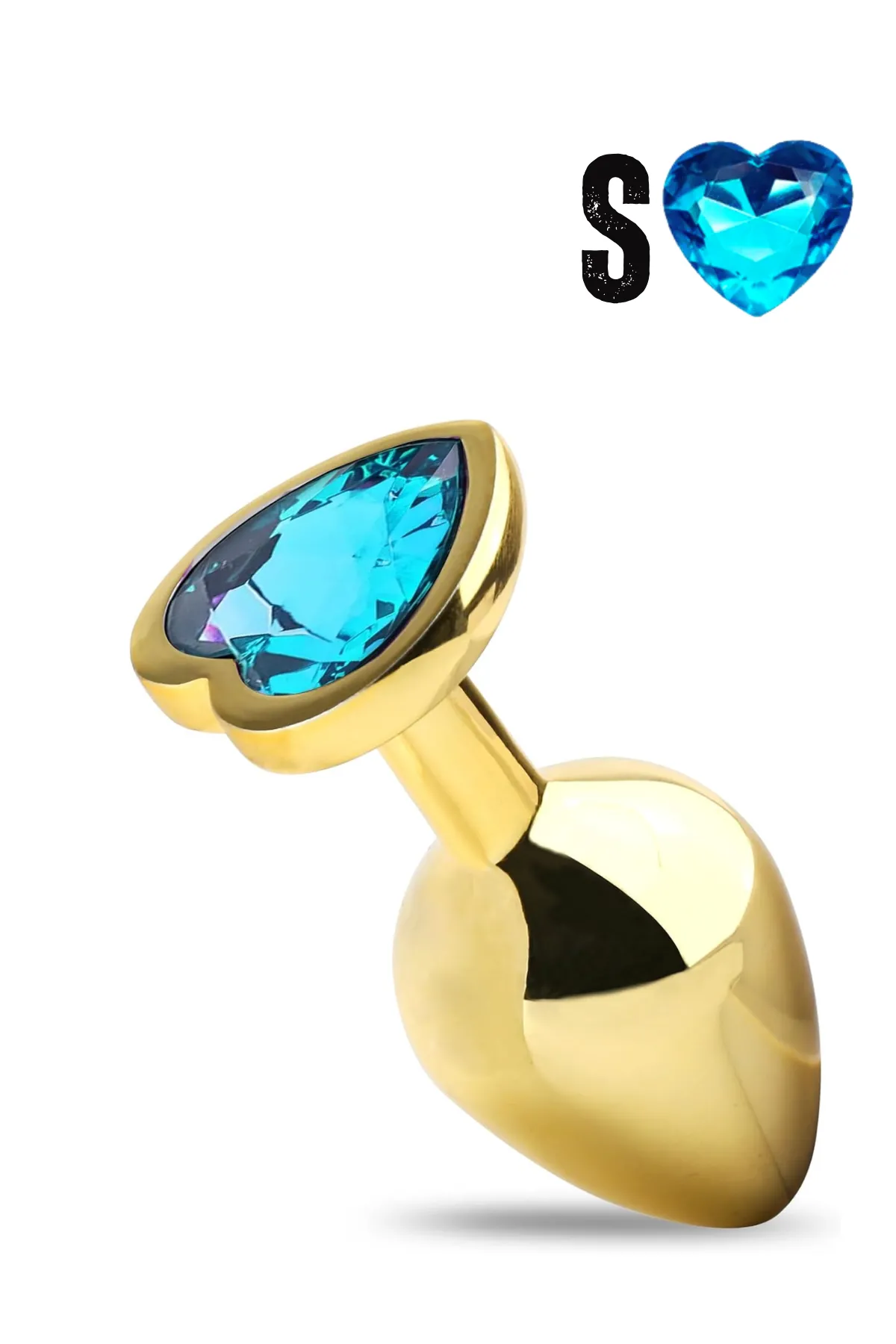 Paslanmaz Çelik Mavi Kalpli Mücevher Taşlı...