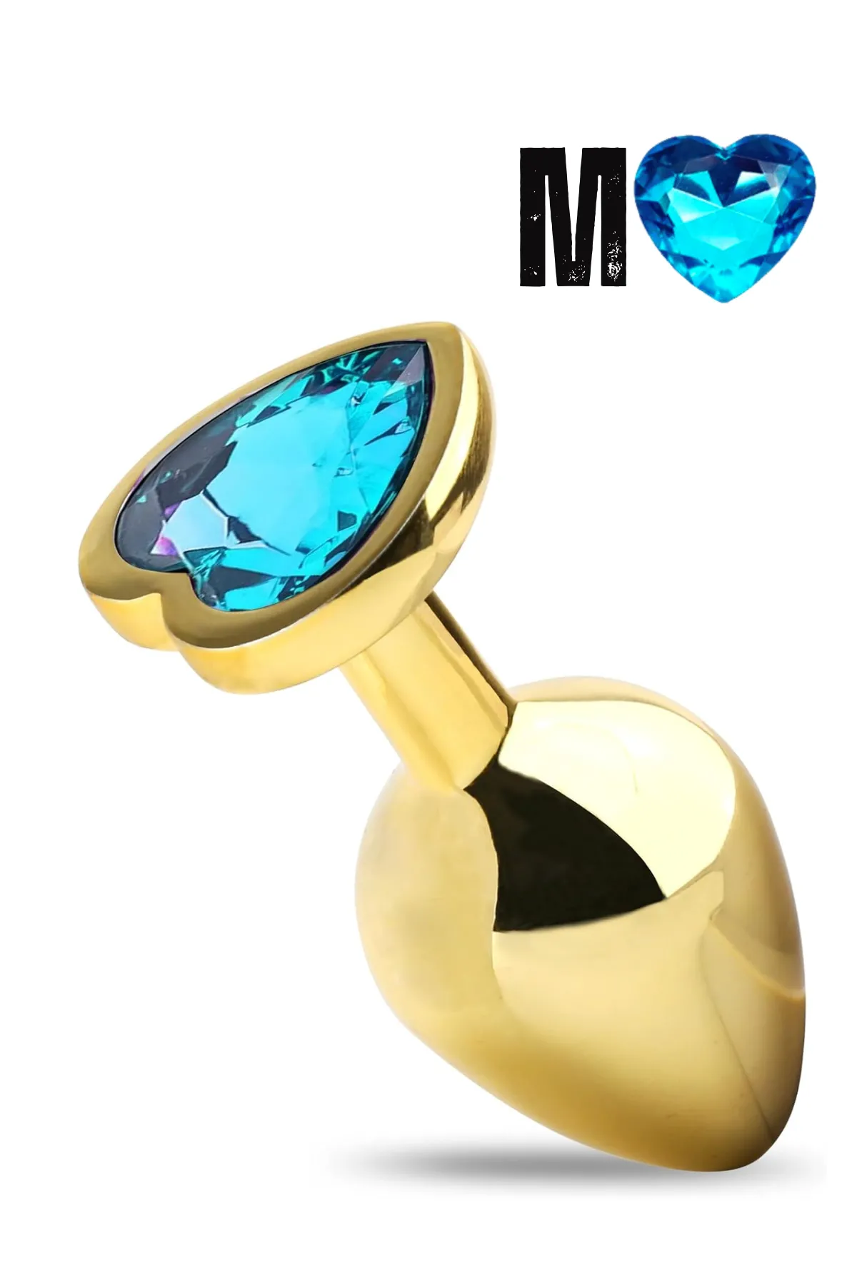 Paslanmaz Çelik Mavi Kalpli Mücevher Taşlı...