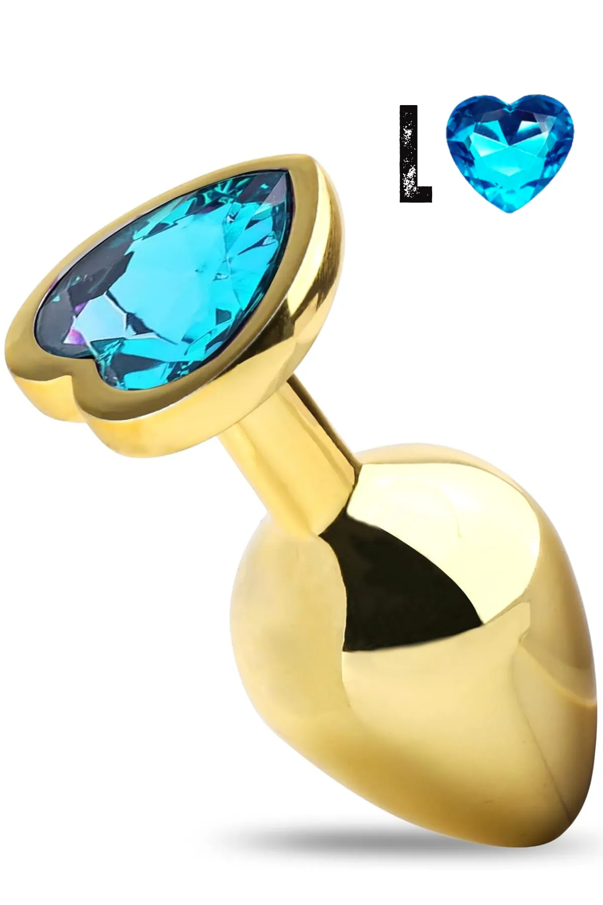 Paslanmaz Çelik Mavi Kalpli Mücevher Taşlı...