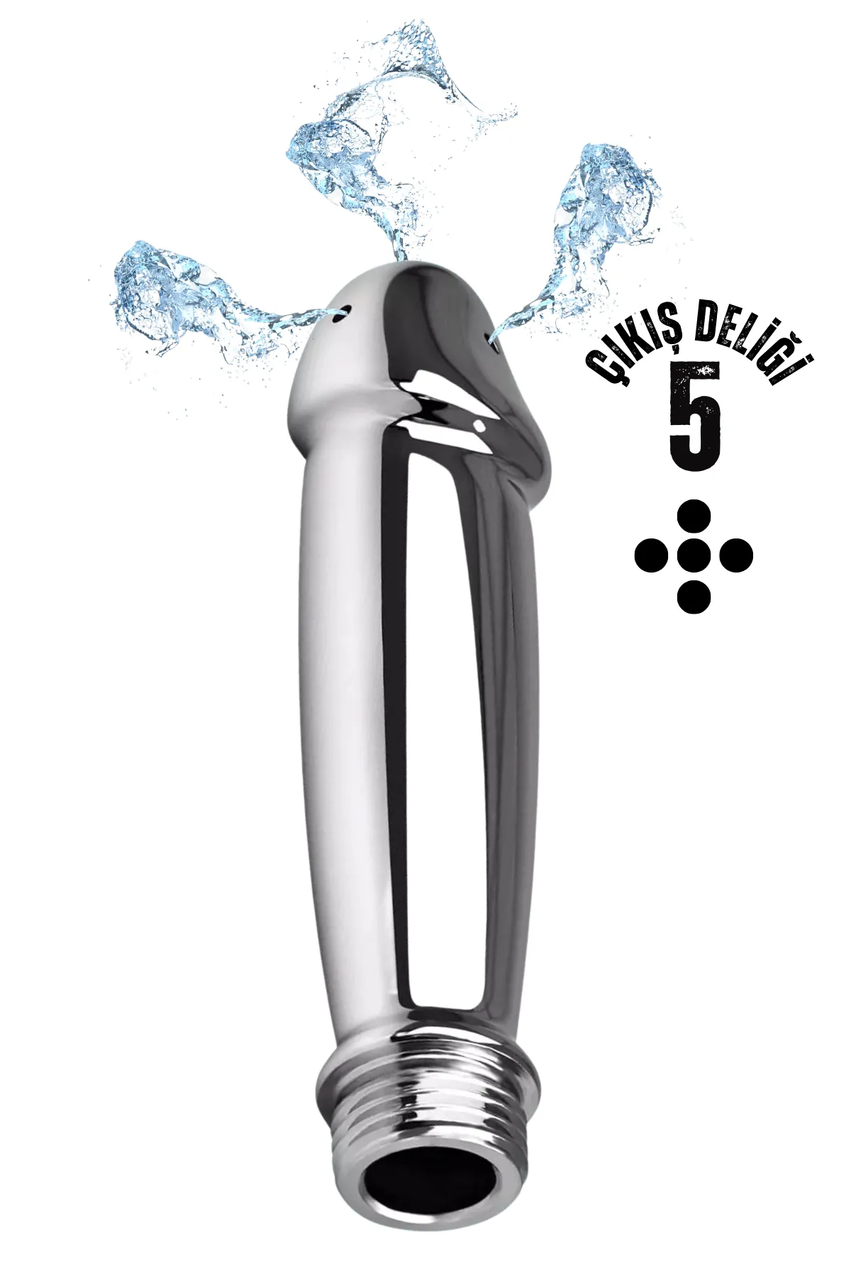Paslanmaz Çelik Penis Görünümlü 5 Delikli ...