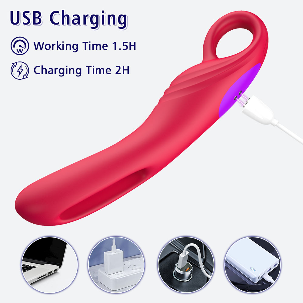 Manna Şarjlı Tutma Aparatlı Yeni Nesil Çırpma Hareketli Kavisli G Nokta Uyarıcı Vibratör