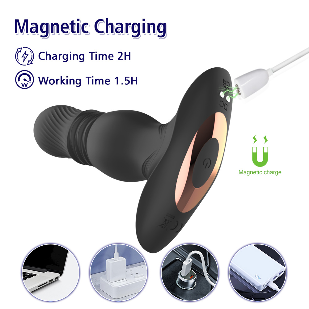 Roy Şarjlı Uzaktan Kumandalı İleri Geri Hareketli Prostat Masaj Anal Uyarıcı Vibratör