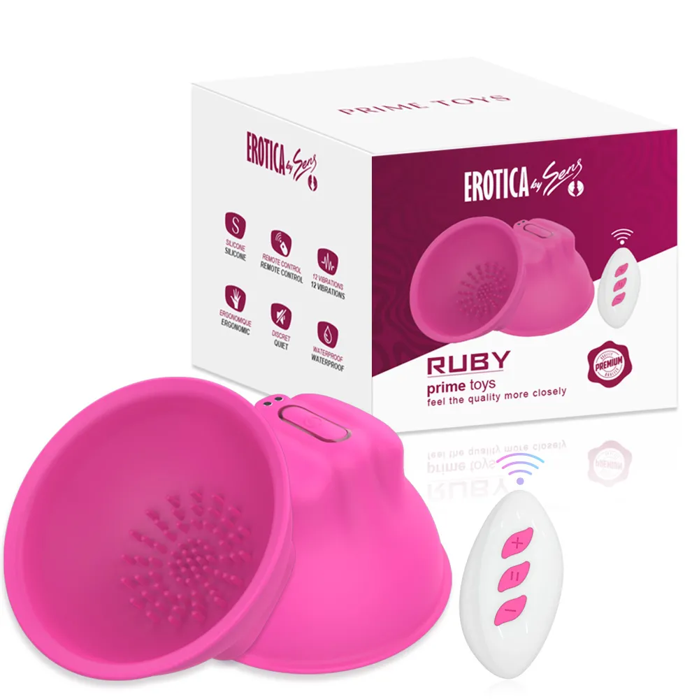 Ruby Şarjlı Uzaktan Kumandalı Meme Ucu Mas...