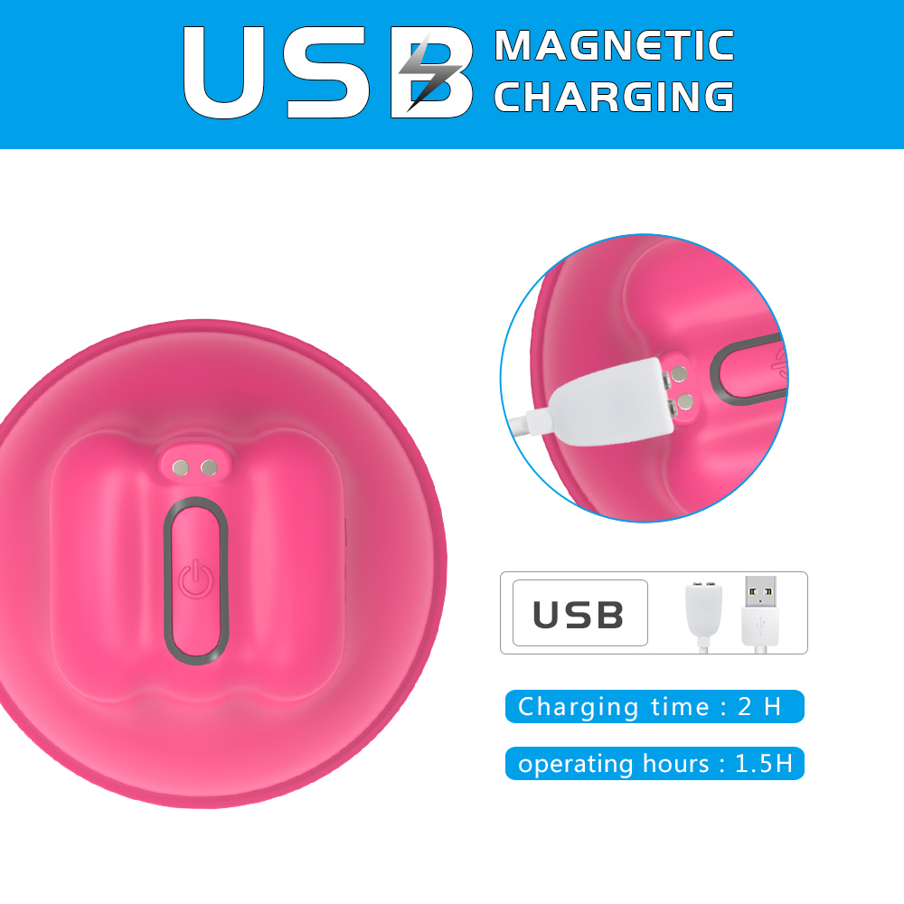 Ruby Şarjlı Uzaktan Kumandalı Meme Ucu Masajı Tırtıklı 2 in 1 Göğüs Uyarıcı Vibratör