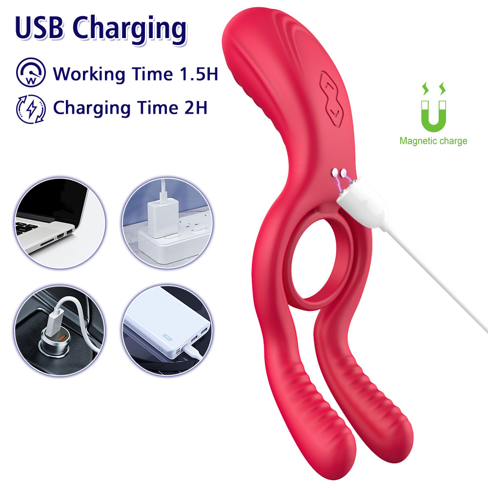 Singun Şarjlı Uzaktan Kumandalı Klitoris Uyarıcı Vibratör Perine Uyarıcı Penis Halkası