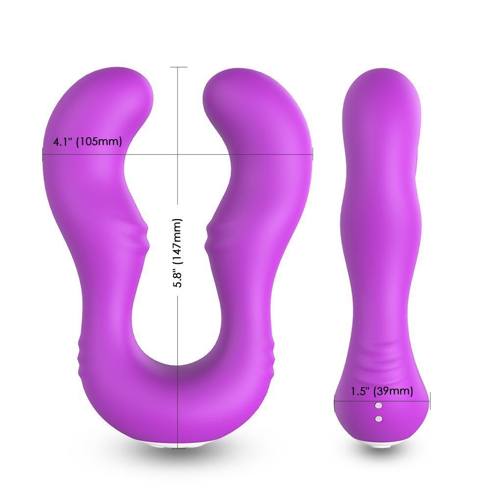 SERAPH PRO Kablosuz Kumandalı Strapless Çift Taraflı G Spot Çatal Vibratör - Mor