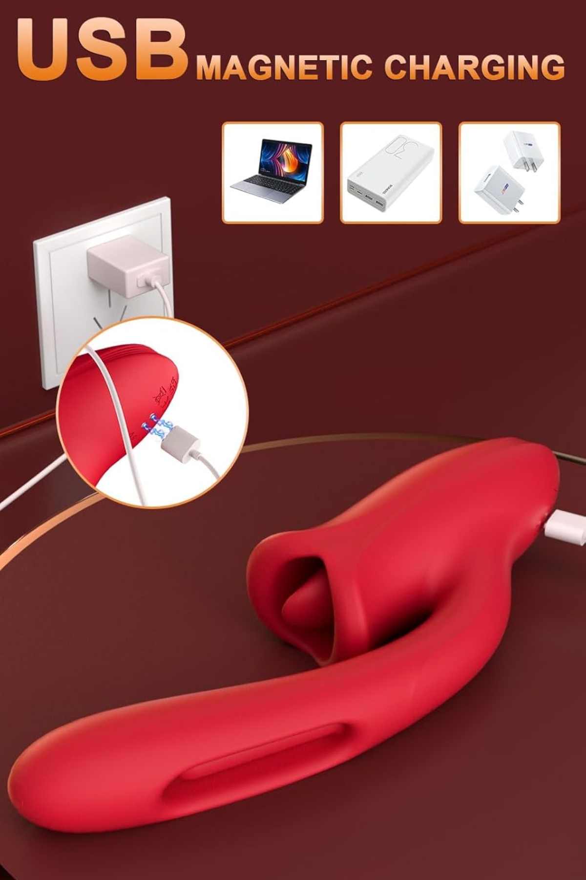 Şarjlı Klitoris G Nokta Uyarıcı Çırpma ve Dil Dudak Hareketli Güçlü Titreşimli 2 in 1 Oral Vibratör