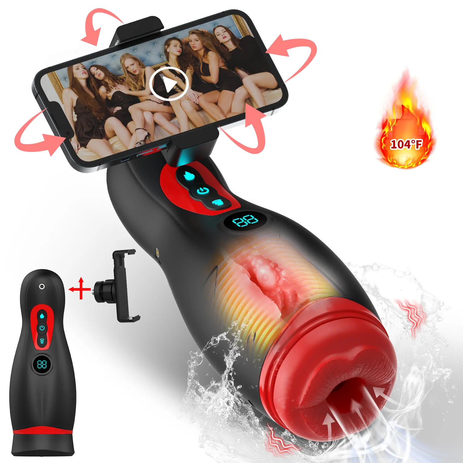 Şarjlı Telefon Tutuculu Isıtmalı Titreşiml...