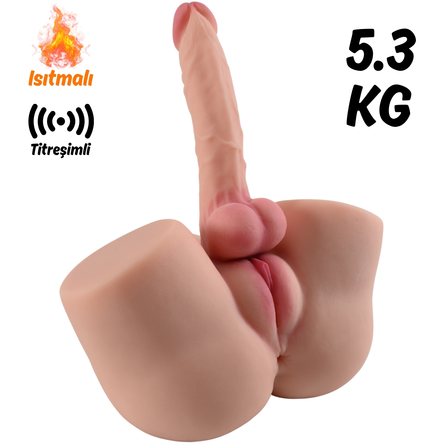 Zaya - Anal Vajina Girişli 19 CM Yapay Pen...