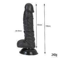 DANA Dildo Gerçekçi Et Dokusunda Realistik Zenci Penis 19 CM