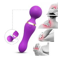 FREEZA 360° Açılı Magic Wand Massager Çok Sessiz Masaj Aleti - Mor