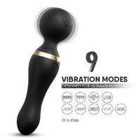 FREEZA 360° Açılı Magic Wand Massager Çok Sessiz Masaj Aleti - Siyah