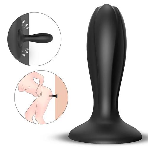 GENE Güçlü Vantuzlu Dong Silikon Anal Plug 
