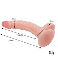 GORDON Dildo Gerçekçi Et Dokusunda Damarlı Realistik Penis 20 CM