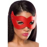 Kırmızı Özel Üretim Peluşlu Deri Maske