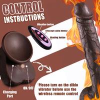 Master Perfection Dildo Derek - Isıtmalı İleri Geri Hareketli ve Rotasyonlu Gerçekçi Damarlı Zenci Yapay Penis Vibrator