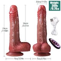 Master Perfection Dildo Louis - Isıtmalı İleri Geri Hareketli ve Rotasyonlu Gerçekçi Damarlı Yapay Penis Vibrator