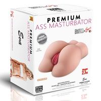 Premium Ass Masturbator Eva - Realistik Anal Vajinal 2 in 1 Titreşimli Suni Kalça Vajina
