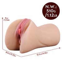 Premium Masturbator Svetlana - Realistik Dokulu Anal Vajinal 2 in 1 Titreşimli Suni Vajina