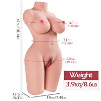 Premium Torso Masturbator Cherry - Büyük Boy Realistik Manken Anal Vajinal 2 in 1 Titreşimli Suni Vajina