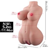 Premium Torso Masturbator Mila - Büyük Boy Realistik Manken Anal Vajinal 2 in 1 Titreşimli Suni Vajina