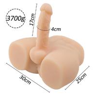 Premium Torso Masturbator Rock - Anal Girişli 17 CM Yapay Penisli Erkek Realistik Yarım Vücut Manken