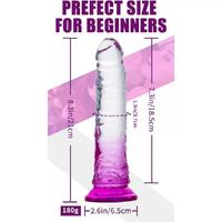 RAINBOW CLEAR Ultra Yumuşak Dokulu Testissiz Realistik Jel Penis - Mavi