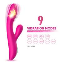 SPARK Isıtmalı Klitoris ve G Spot Uyarıcı 2 in 1 Rabbit Vibratör - Pembe