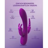 TURBO VIBE Şarjlı Klitoris Anal Vajinal Uyarıcı 3 in 1 Rabbit Vibratör