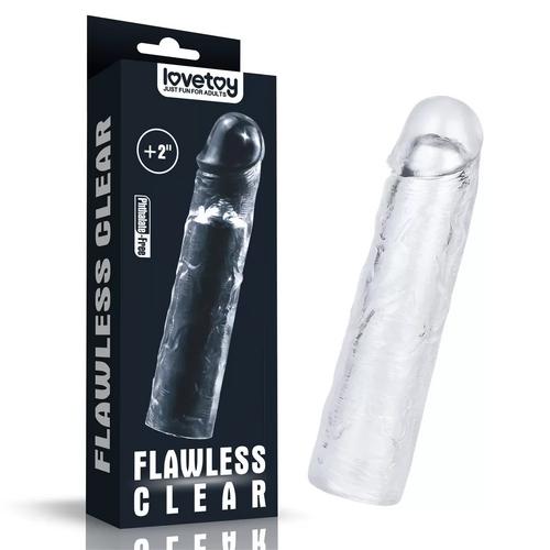 5 CM Uzatmalı Şeffaf Penis Kılıfı - Flawless Clear Penis Sleeve