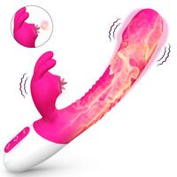 A3 - Şarjlı Akıllı Isıtmalı Güçlü Titreşimli ve Dil Hareketli G-Spot ve Klitoris Uyarıcı Yapay Penis Rabbit Vibratör