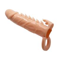 EMMITT 4 CM Uzatmalı Klitoris Uyarıcı Testis Halkalı Silikon Penis Kılıfı