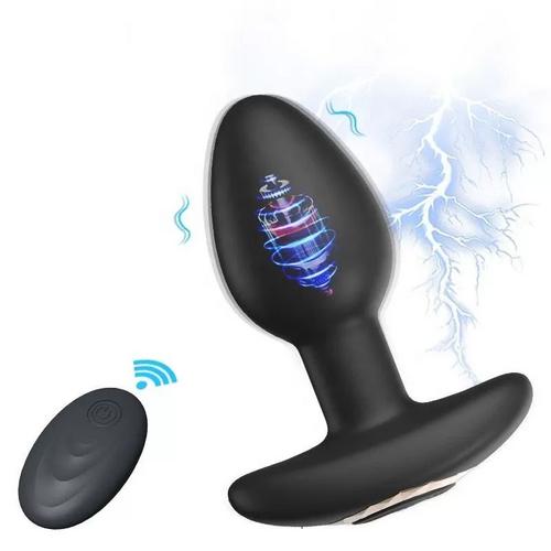GERB Kablosuz Kumandalı Titreşimli Silikon Anal Butt Plug Prostat Masaj Vibratörü - Büyük