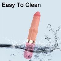 İleri Geri Hareketli Akıllı Isıtmalı Ultra Yumuşak Dokulu Realistik Yapay Penis Vibrator