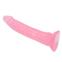 PRETTY BOY Dildo Jel Dokulu Testissiz Yumuşak Penis 20 CM - Pink