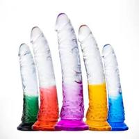 RAINBOW CLEAR Ultra Yumuşak Dokulu Testissiz Realistik Jel Penis - Sarı