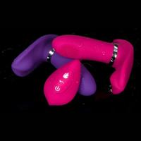 RUSTLE Kablosuz Uzaktan Kumandalı Isıtmalı G-Spot ve Klitoris Uyarıcı 2 in 1 Vibratör - Mor