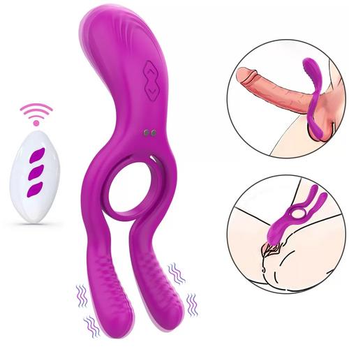 SINGUN PRO Kablosuz Kumandalı Klitoris Uyarıcı ve Testis Masajlı Penis Halkası