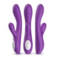 SPARK Isıtmalı Klitoris ve G Spot Uyarıcı 2 in 1 Rabbit Vibratör - Mor