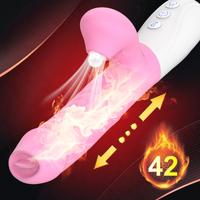 V30 - Şarjlı Akıllı Isıtmalı İleri Geri ve Dil Hareketli G-Spot ve Klitoris Emiş Uyarıcı 2 in 1 Rabbit Vibratör