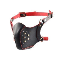 Cosplay Bondage Mask Nefes Alabilir Kemerli Burun Ağız Kapatan Fetiş Deri Maske Cosplay Bondage Mask Nefes Alabilir Kemerli Burun Ağız Kapatan Fetiş Deri Maske