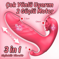 Darla APP RCT - Şarjlı Kumanda Ve Telefon Kontrollü İleri Geri Hareketli Anal Vajina Klitoris Uyarıcı 3 in 1 Giyilebilir Vibratör